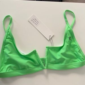 Boutine LA lime green top bikini
